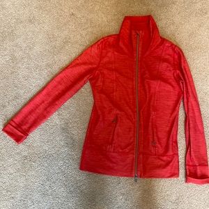 Red lululemon jacket.